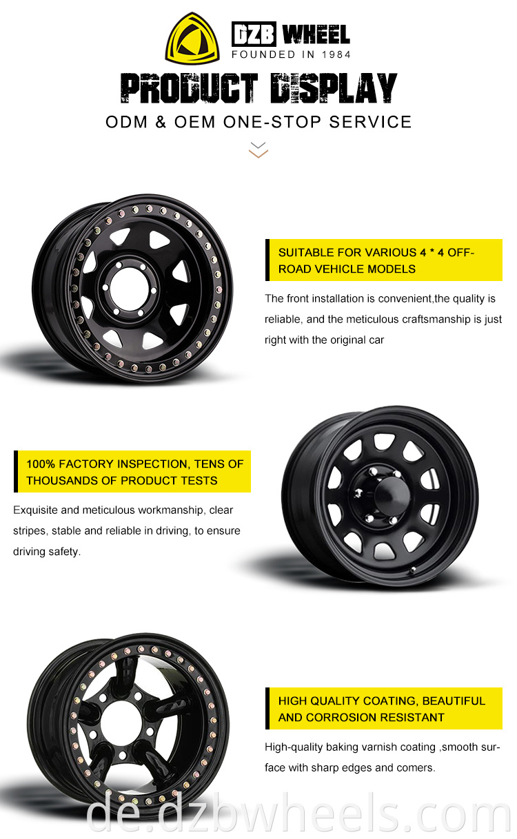 6 Hole 16x8 6x139.7 4x4 Beadlock Wheel 